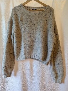 Line Cozy Speckled Cream Pullover Sweater